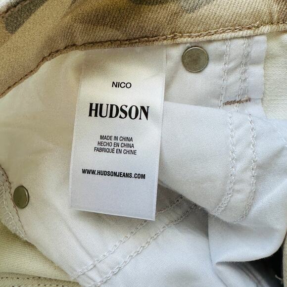 Hudson Nico Peyote Camo Mid-Rise Split Ankle Front Zip Jeans 29 - Picture 12 of 16